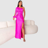 Roswitha | Elegantes Maxikleid mit One-Shoulder-Träger