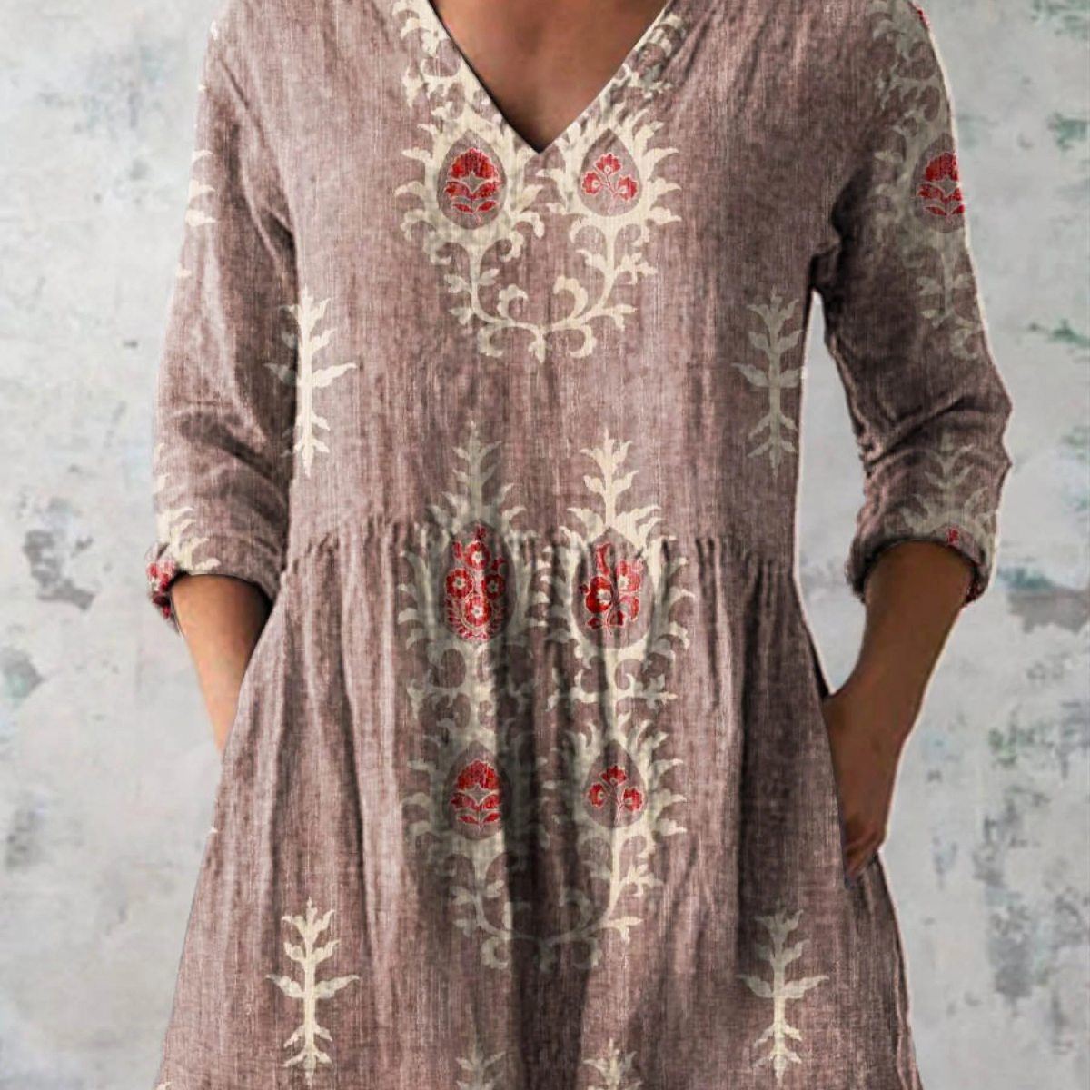 Frederike | Longbluse mit V-Ausschnitt in 6 Farben