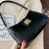 Damen Schultertasche Schwarz – Elegant & mit Reißverschluss