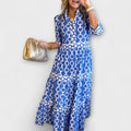 JULIANA | MIDI-ROBE MIT KETTENMUSTER