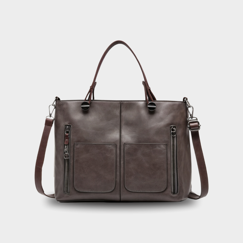 Vegane Handtasche Damen – Mittelgroße Schultertasche mit Henkeln