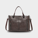 Vegane Handtasche Damen – Mittelgroße Schultertasche mit Henkeln