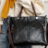 Vegane Handtasche Damen – Mittelgroße Schultertasche mit Henkeln