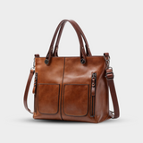 Vegane Handtasche Damen – Mittelgroße Schultertasche mit Henkeln