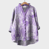 Martina | Sommerbluse in Grau und Blau