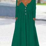 Vanessa | Midi-Kleid mit Knöpfen vorn