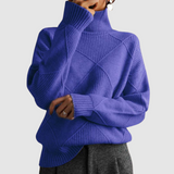 Esther | Strukturstrick-Rollkragenpullover in Grün