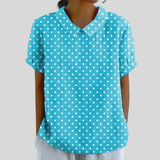 Rita | Blumenshirt mit Polokragen