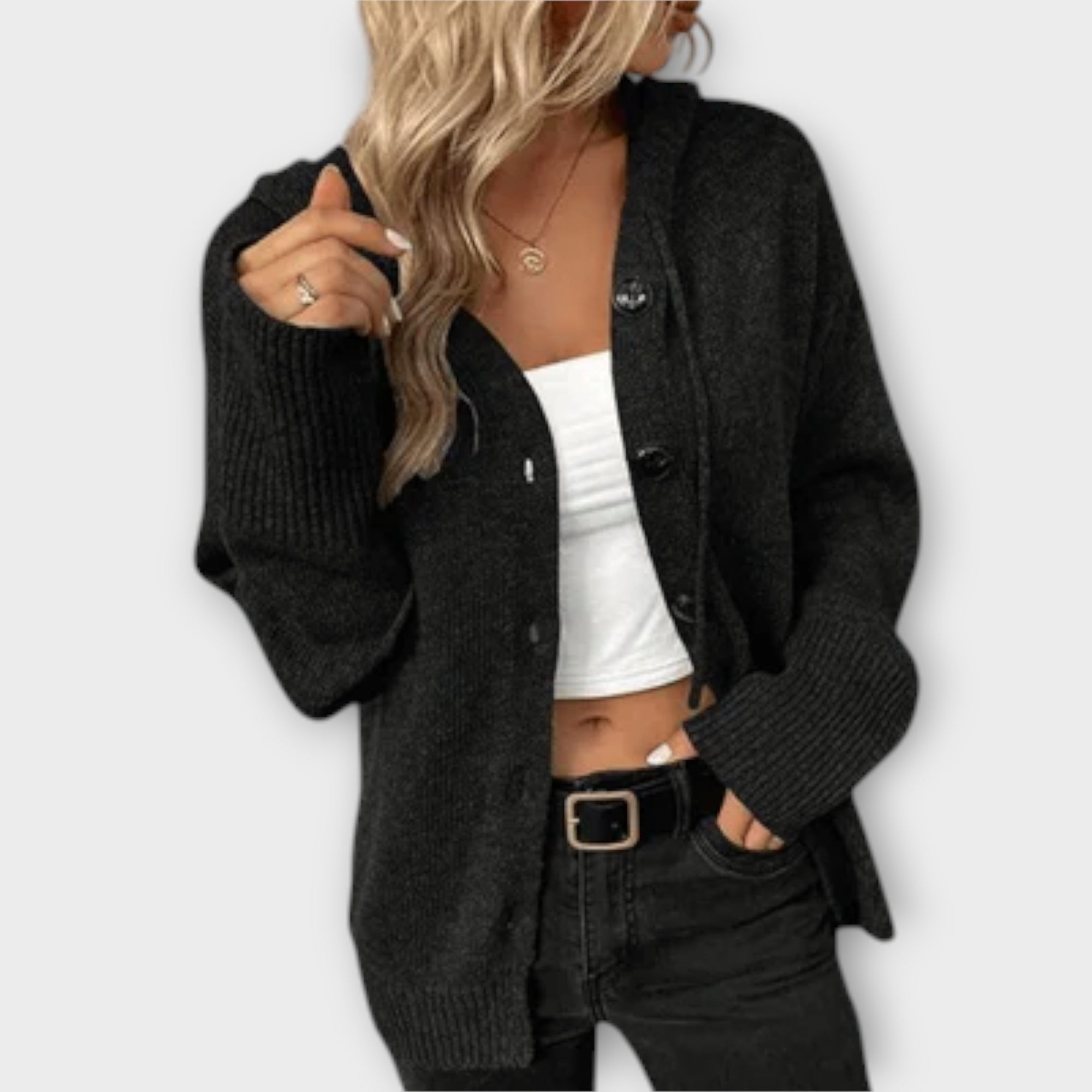 Brittan - Strickpullover mit Knöpfen
