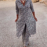 Marta | Eleganter Zweiteiler mit Geometriemuster