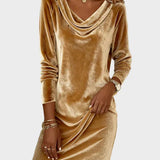 Nadine | Lockeres Samtkleid