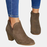 Selma | Stiefelette mit Blockabsatz in Beige