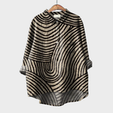 Renate | Sommerbluse mit Aquarellmuster