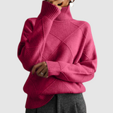 Esther | Strukturstrick-Rollkragenpullover in Grün