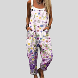 Astrid | Latzhose mit Wildblumen Flieder