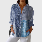 Susanne | Gestreifte Bluse in Marine und Weiß