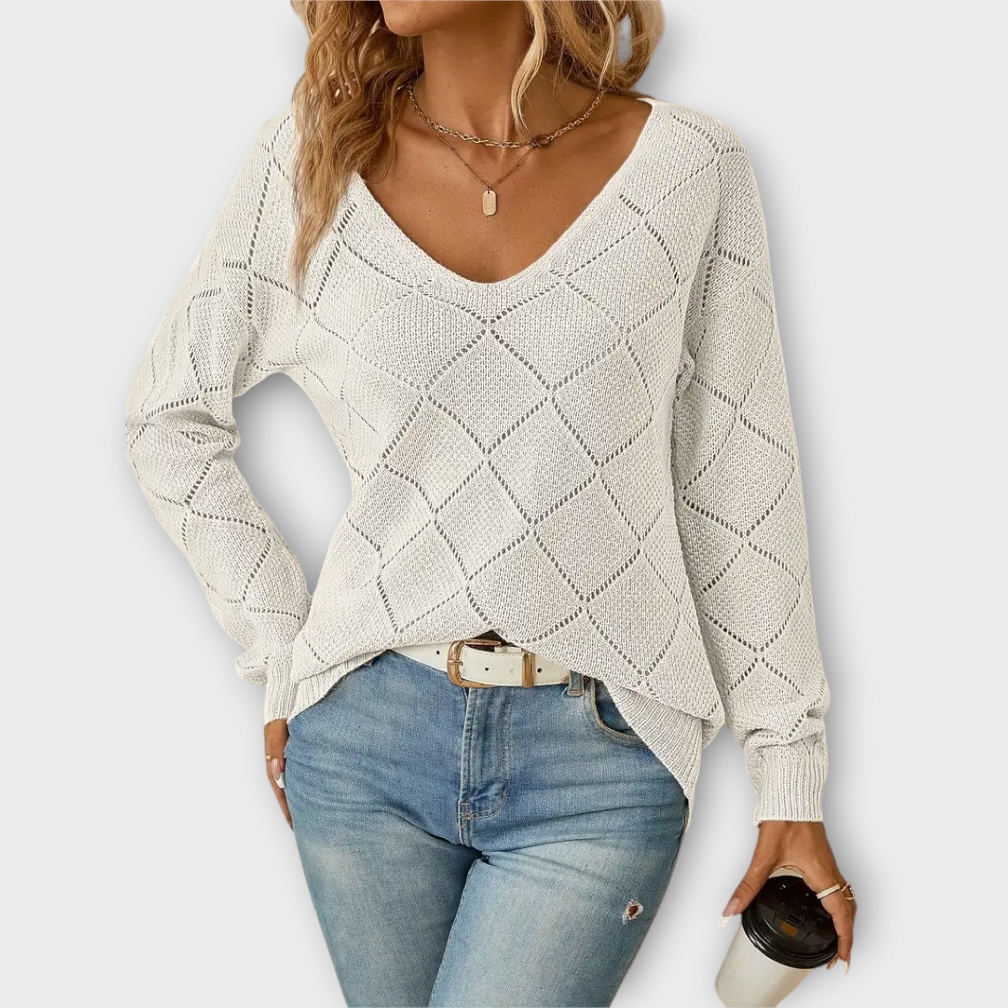 Evers - Lockere Strickjacke