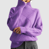 Esther | Strukturstrick-Rollkragenpullover in Grün