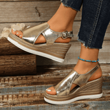 Brigitte | Stylische Metallic-Sandalen