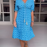 Michaela | Kleid mit Wellenmuster