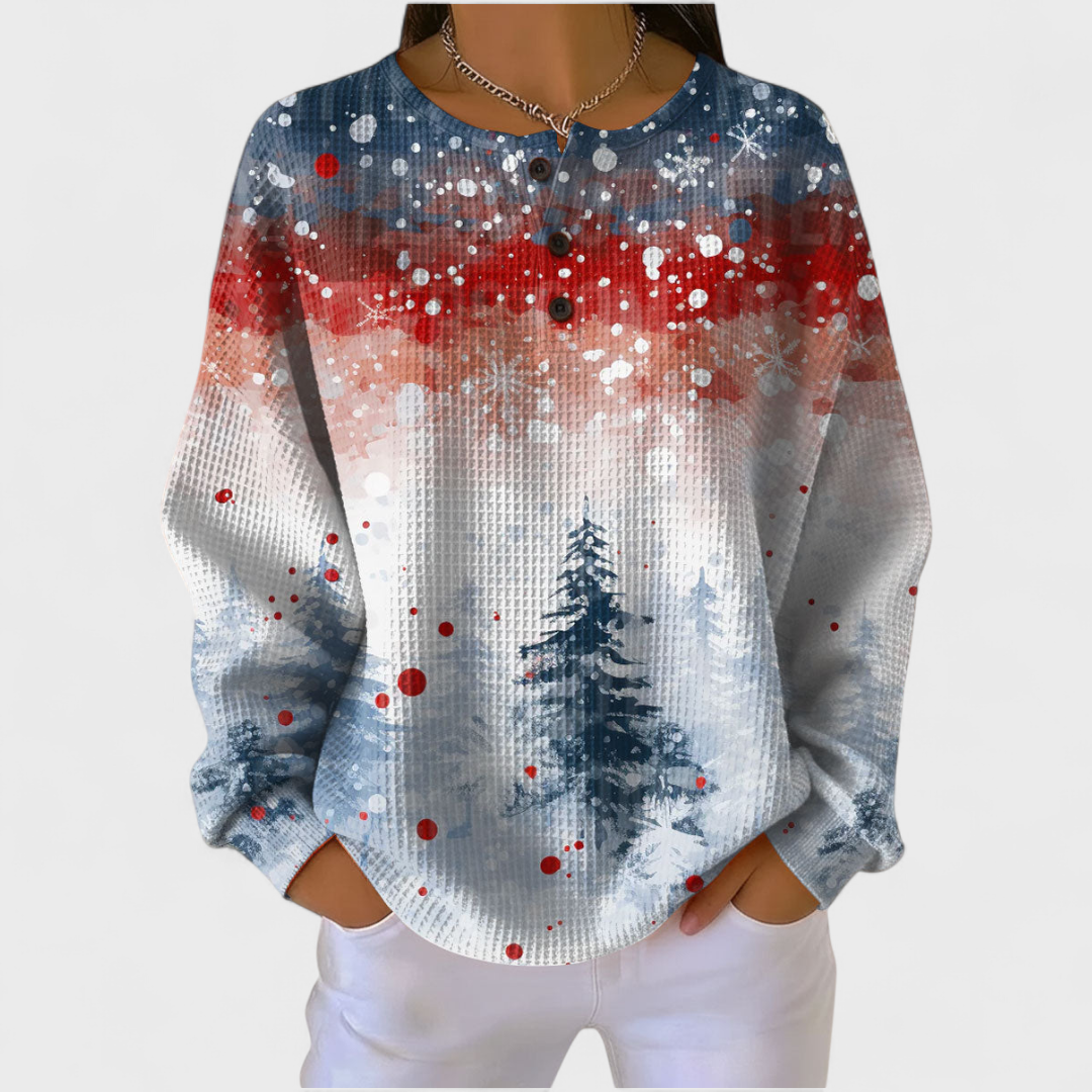 Alix – Weihnachtspullover mit Tannenbaum-Muster