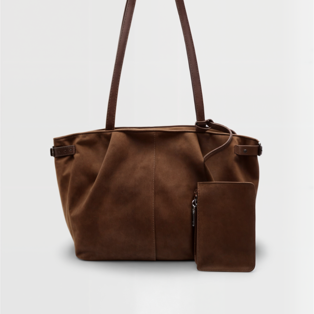 Handtasche Damen – Große Schultertasche mit Reißverschluss