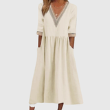 Claudia | Midilanges Spitzenkleid