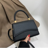 Damen Leder Crossbody Midi Tasche – Elegante Alltags Schultertasche