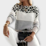 Cheyenne - Lockere Strickjacke im Leopardenmuster