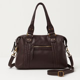 Vintage Vegan Schultertasche – Elegante Damen Crossbody Bag aus Eco-Leder