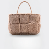 Handtasche Damen – Weiche Tasche mit Reißverschluss – Plüsch