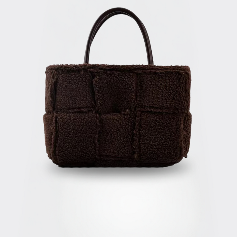 Handtasche Damen – Weiche Tasche mit Reißverschluss – Plüsch