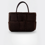 Handtasche Damen – Weiche Tasche mit Reißverschluss – Plüsch