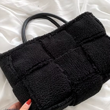 Handtasche Damen – Weiche Tasche mit Reißverschluss – Plüsch