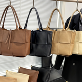 Handtasche Damen – Echt Leder Tasche – Geflochten Design