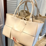 Handtasche Damen – Echt Leder Tasche – Geflochten Design