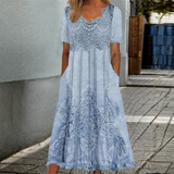 Anke | Elegantes Midi-Kleid mit Blumenmuster