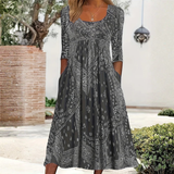 Susanne | Lässiges Midi-Kleid mit langen Ärmeln
