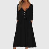 Vanessa | Midi-Kleid mit Knöpfen vorn
