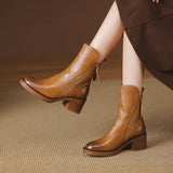 Amalie | Klassische Stiefelette in Braun
