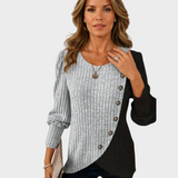 Kaia - Eleganter Strickpullover mit Knöpfen