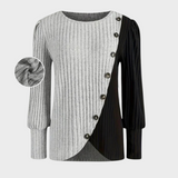 Kaia - Eleganter Strickpullover mit Knöpfen