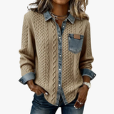 Fátima – Top mit Denim-Details