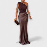 Renate | Elegantes Maxikleid mit One-Shoulder-Träger