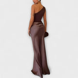 Renate | Elegantes Maxikleid mit One-Shoulder-Träger