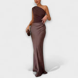 Renate | Elegantes Maxikleid mit One-Shoulder-Träger