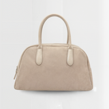 Echte Wildleder Handtasche Damen – Kleine Schultertasche mit Reißverschluss