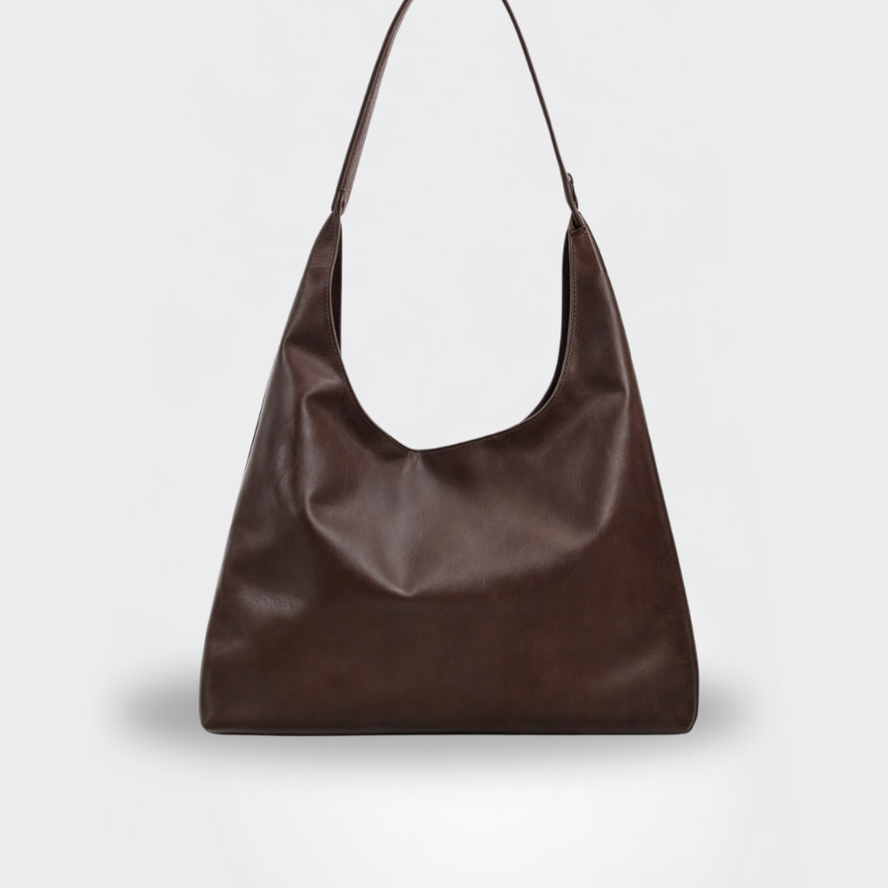 Große Damen Handtasche – Vegane Ledertasche mit Reißverschluss