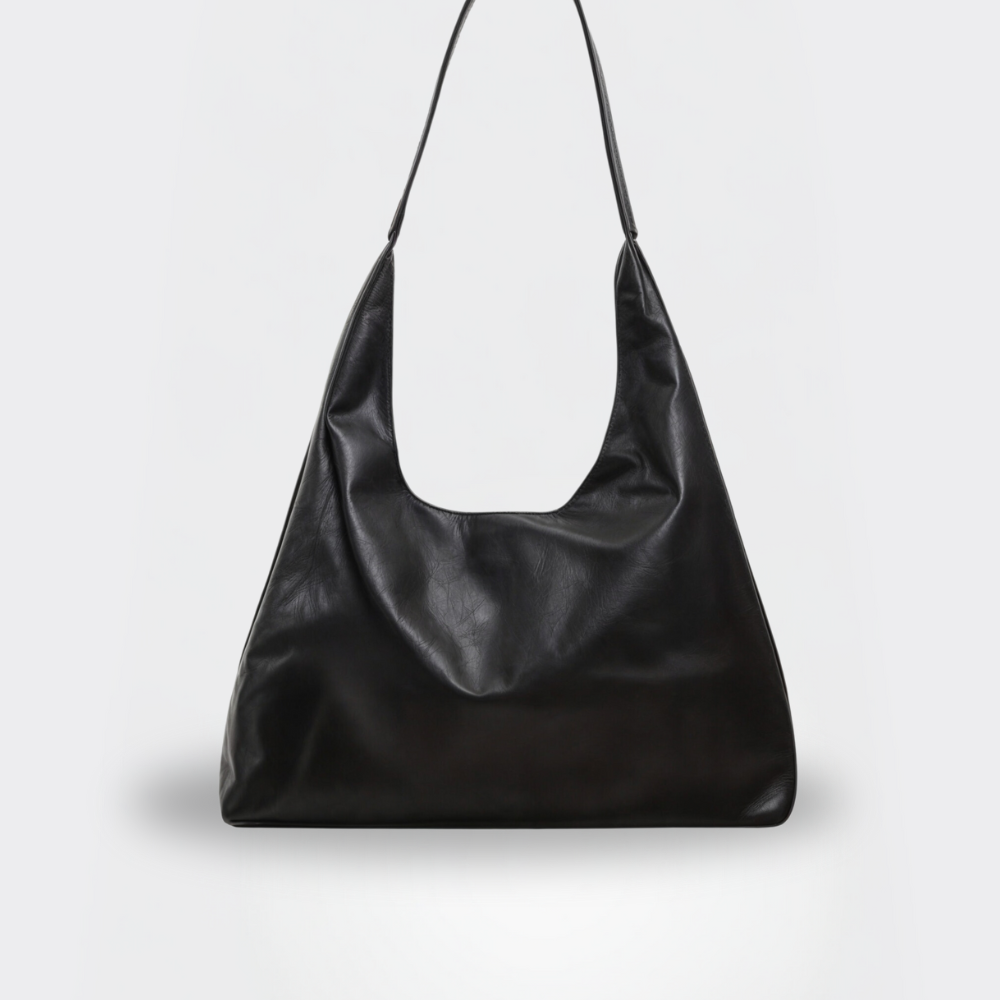 Große Damen Handtasche – Vegane Ledertasche mit Reißverschluss