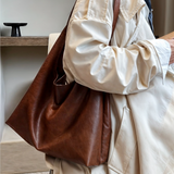Große Damen Handtasche – Vegane Ledertasche mit Reißverschluss